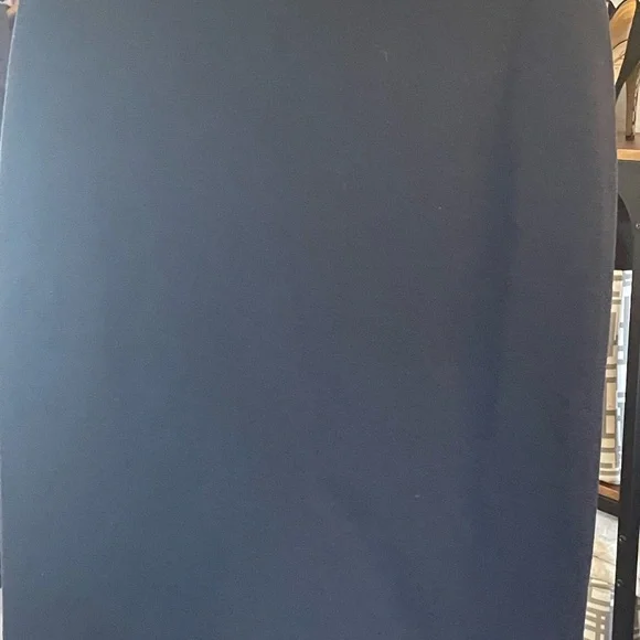 Marc Cain knit black knee length skirt with metallic silver side seams. - Picture 14 of 14